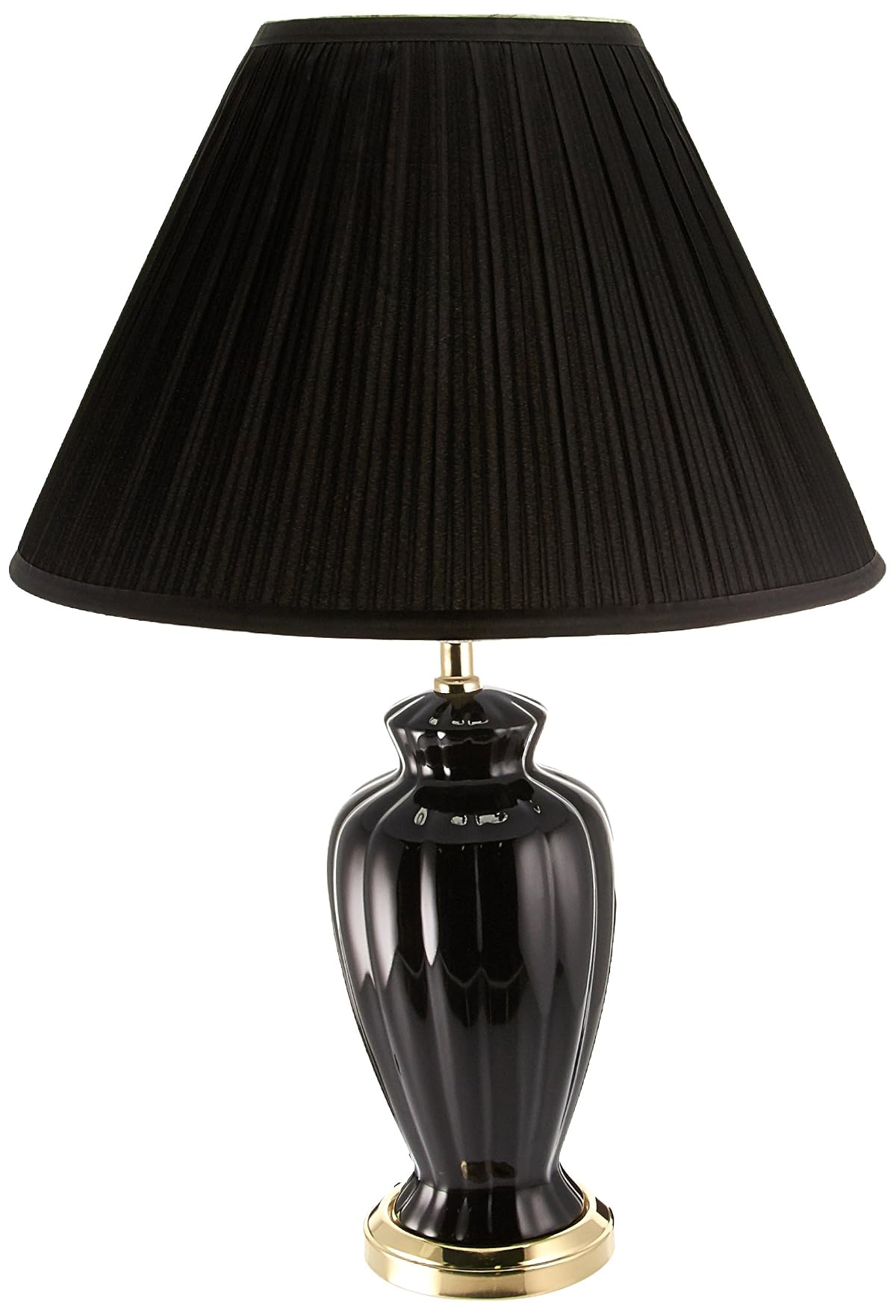 Ore International 6118Bk 26-Inch Ceramic Table Lamp, Black