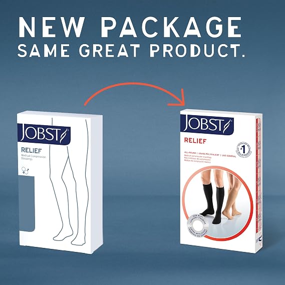 JOBST Relief Knee High Compression Socks, Closed Toe