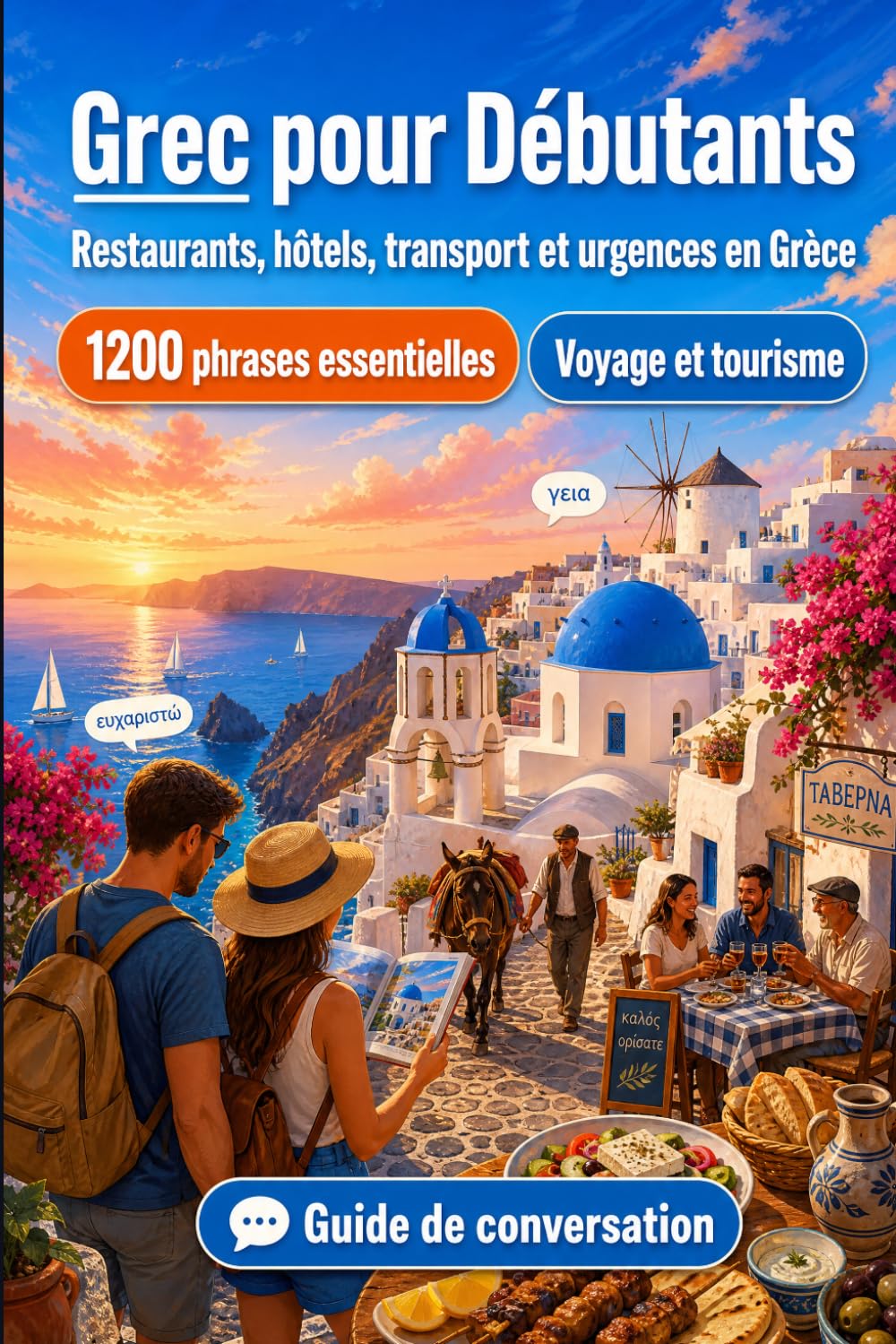 Grec Pour Débutants: 1200 phrases essentielles en Grec pour voyager: 1200 phrases essentielles en Grec pour voyager — prononciation, survie, transport, restaurants, hôtels et urgences