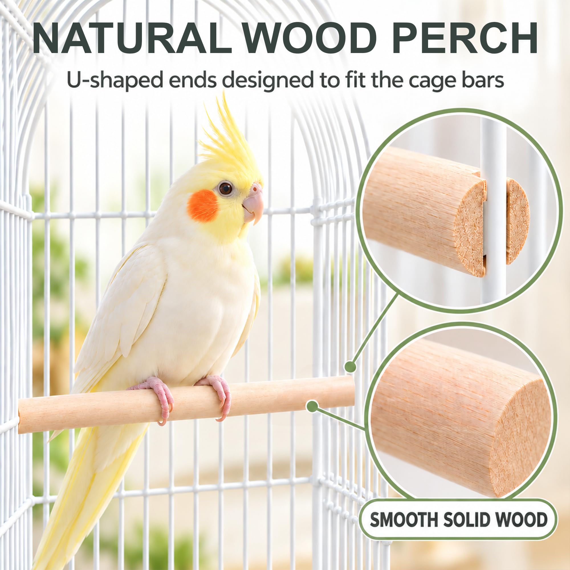 Small Travel Bird Cage - Lightweight & Easy Clean -6