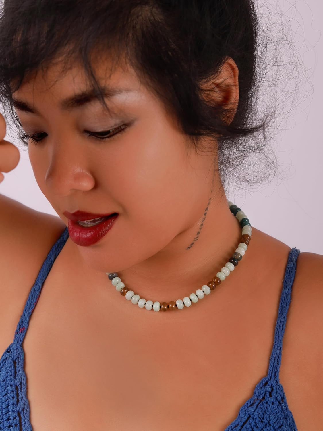 Sacina Trendy Boho Colorful Beaded Crystal Choker, Y2k Summer Beach Necklace, Boho Necklace, Hippie Jewelry, Christmas Jewelry Gift for Women - Image 3