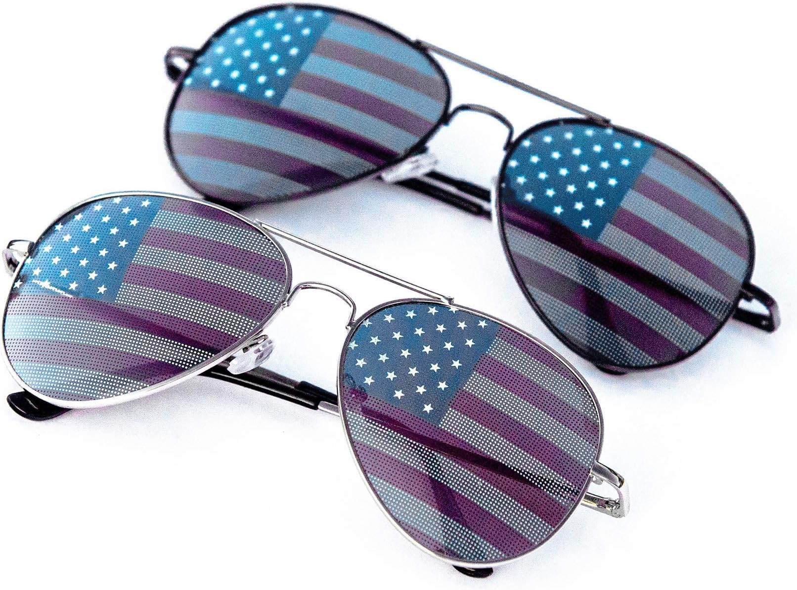 Goson American Flag Mirror Novelty Decorative Sunglasses