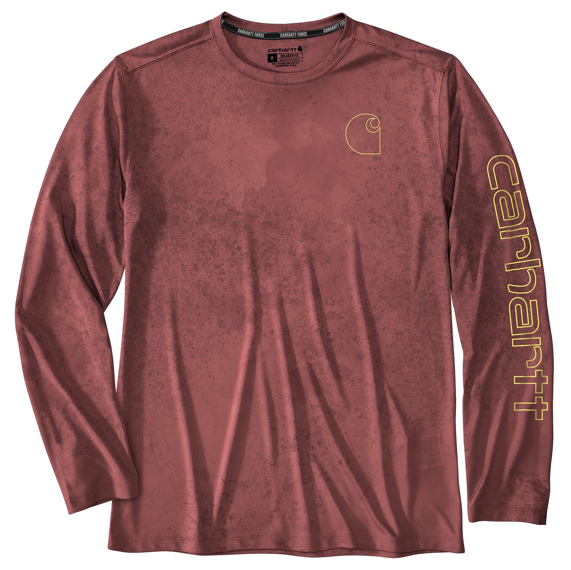 Carhartt Men's Force Sun Defender Lightweight Long-Sleeve Print T-Shirt