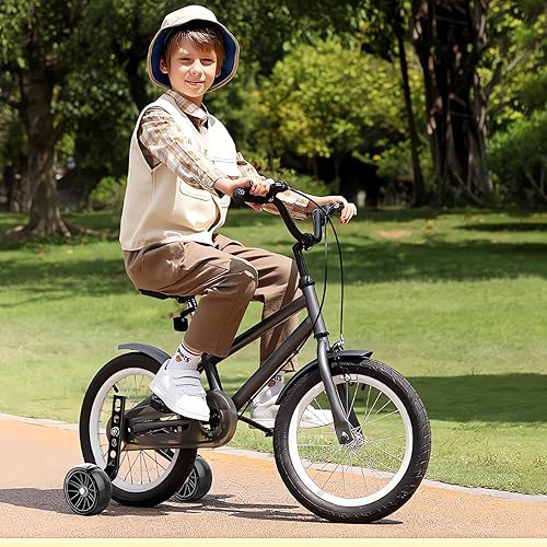 Miniatura 6 de Ruedas de entrenamiento, ruedas de entrenamiento más anchas para niños de 12, 14, 16, 18, 20 pulgadas, velocidad única y velocidad variable,