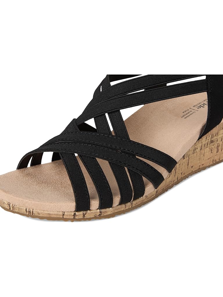 Black LifeStride Mallory Strappy Wedge Sandals