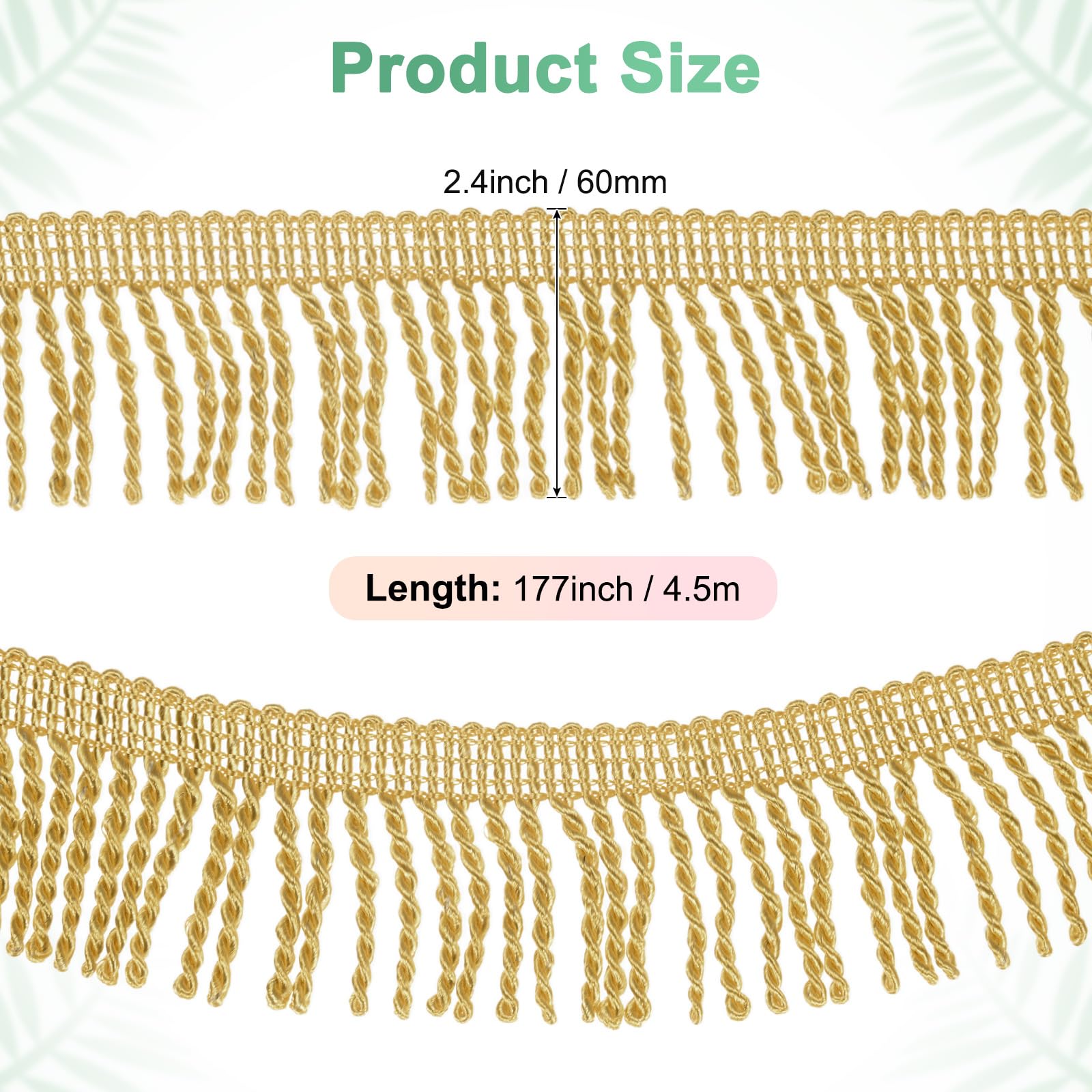 M METERXITY 5 Yards Curtain Fringes Fringe Trim - Image 3