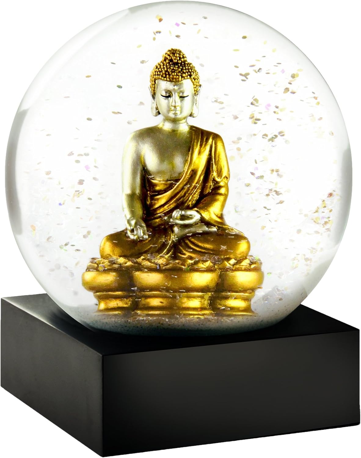 CoolSnowGlobes Gold Buddha Cool Snow Globe
