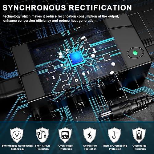 Miniatura 4 de Cargador de repuesto para scooter eléctrico Gotrax de 1 clavija con punta de 0.217 in, universal, compatible con batería de 36 V, Jetson Go Trax G2