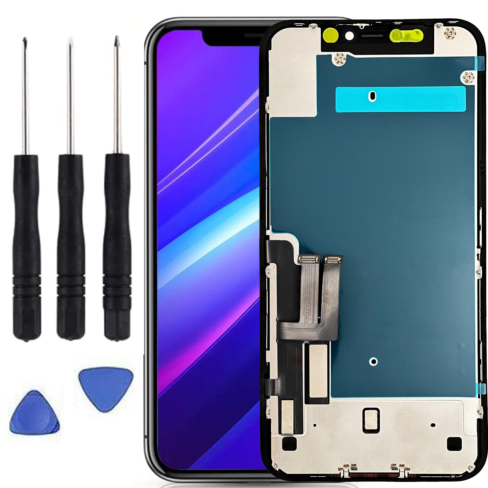 for iPhone 11 Screen Replacement for iPhone 11 5G Screen Replacement A2111 A2223 A2221 LCD Display digitizer Touch Screen with Tools Black 6.1 Inch