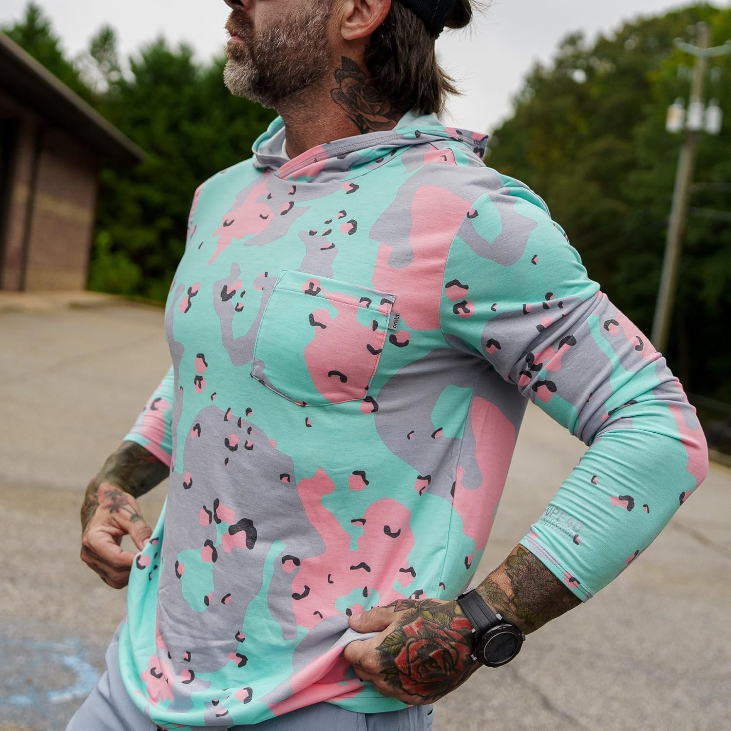 Combat Iron Fishing Shirts for Men Long Sleeve – Lightweight, Breathable Performance Hoodie, Quick-Dry, UPF 40+ Protection - Image 3