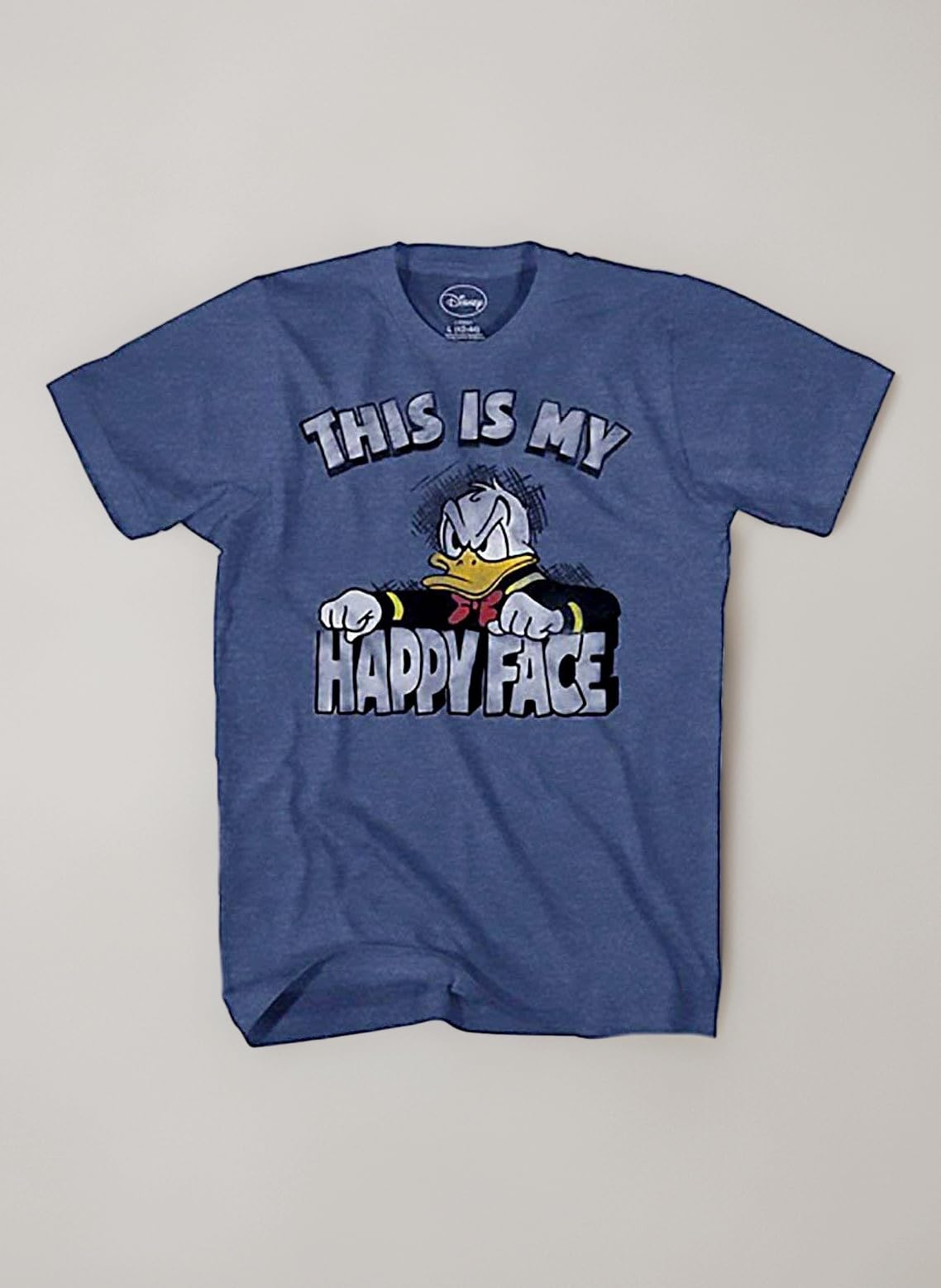 Men's Donald Duck Happy Face T-Shirt T-Shirt (Pack of 1)
