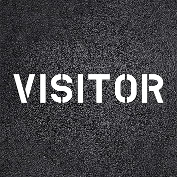 Visitor Stencil with 12 Inch Letters Pavement and Asphalt USA Made Template for Parking Garages and Hotels 1 Piece Flexible and Bendable 3MM Thick Easy to Clean by Marketing Holders