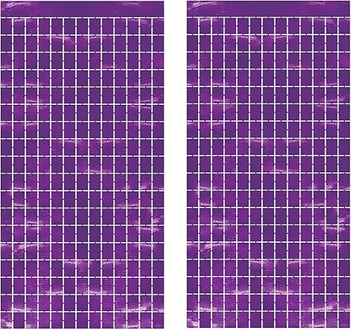 Miniatura 8 de Beistle 2 cortinas cuadradas de plástico metálico con flecos para fotos para fiesta de cumpleaños, recepción de boda, celebración de graduación,