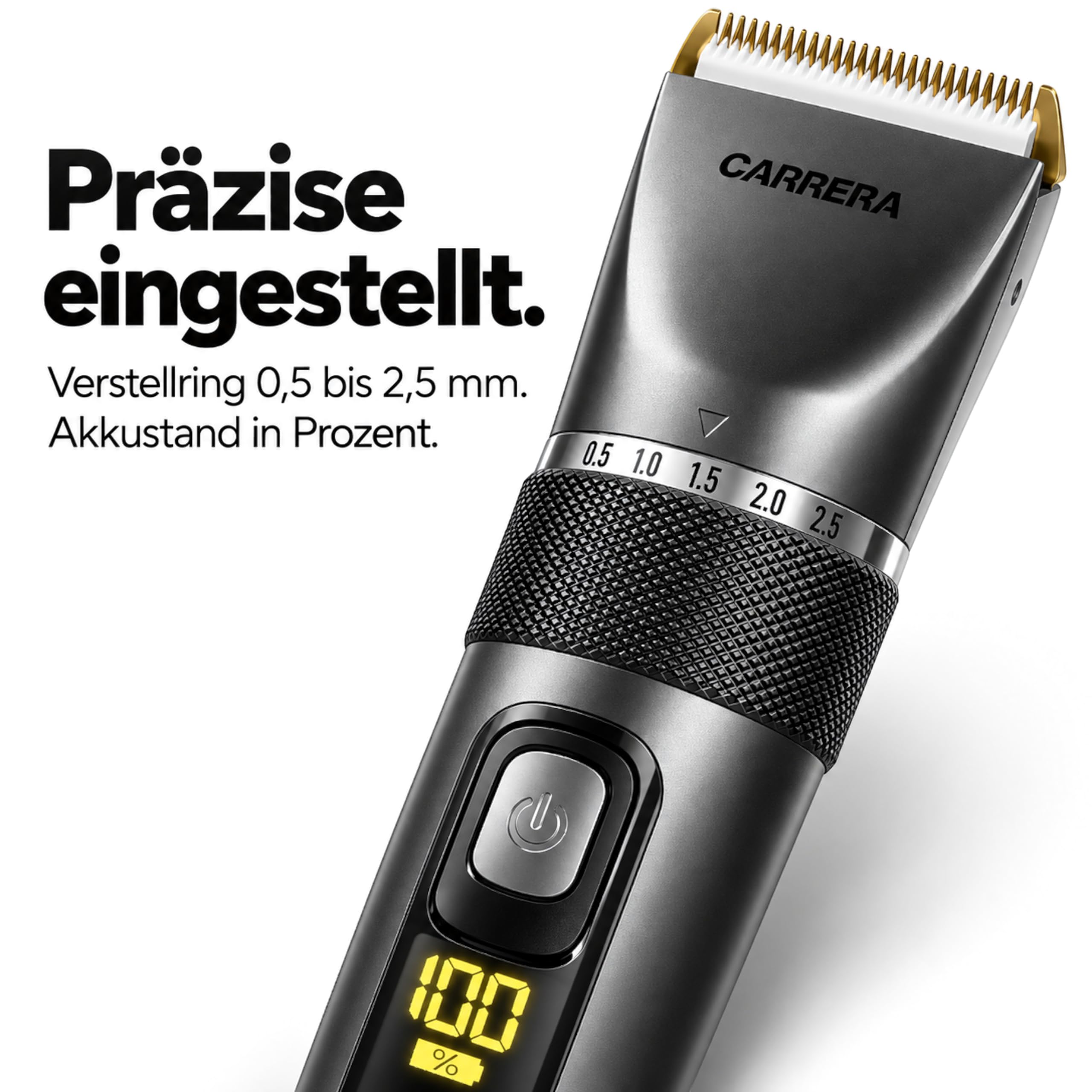 CARRERA Tagliacapelli professionale da uomo, senza fili, per tagliare a
