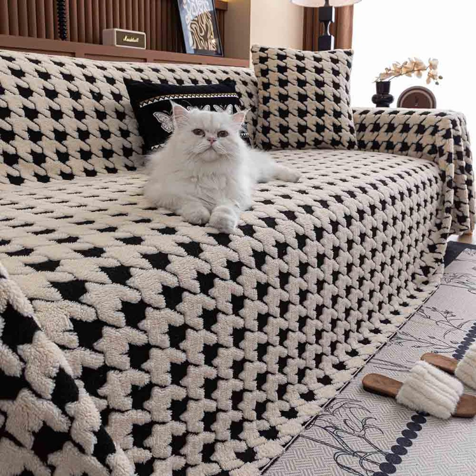 Racib B Raci Throws For Sofas Large,Sofa Throws Large 3 Seater,Chenille Extra Large Throws For Settees 4 Seater,Non Slip Sofa Throws Settee Throws For Couch,Armchair And Ed,-180×400Cm