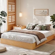 IDEALHOUSE Full Wood Platform Bed Frame with Low Profile Design