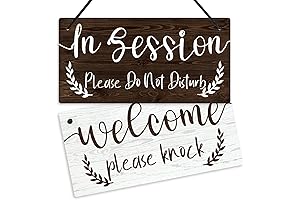 Putuo Decor In Session Sign, Double Sided Office Do Not Disturb Sign