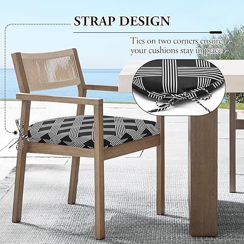 Miniatura 5 de Cojines para sillas de exterior para muebles de patio  Cojines para sillas de patio  Cojines de asiento impermeables de esquina redonda para