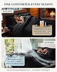 Lane Linen Twin Bed in a Bag 5 Piece - Pintuck Comforter Set with Sheets - Soft Microfiber Bedding for Dorm, Kids, Guest Room - Black