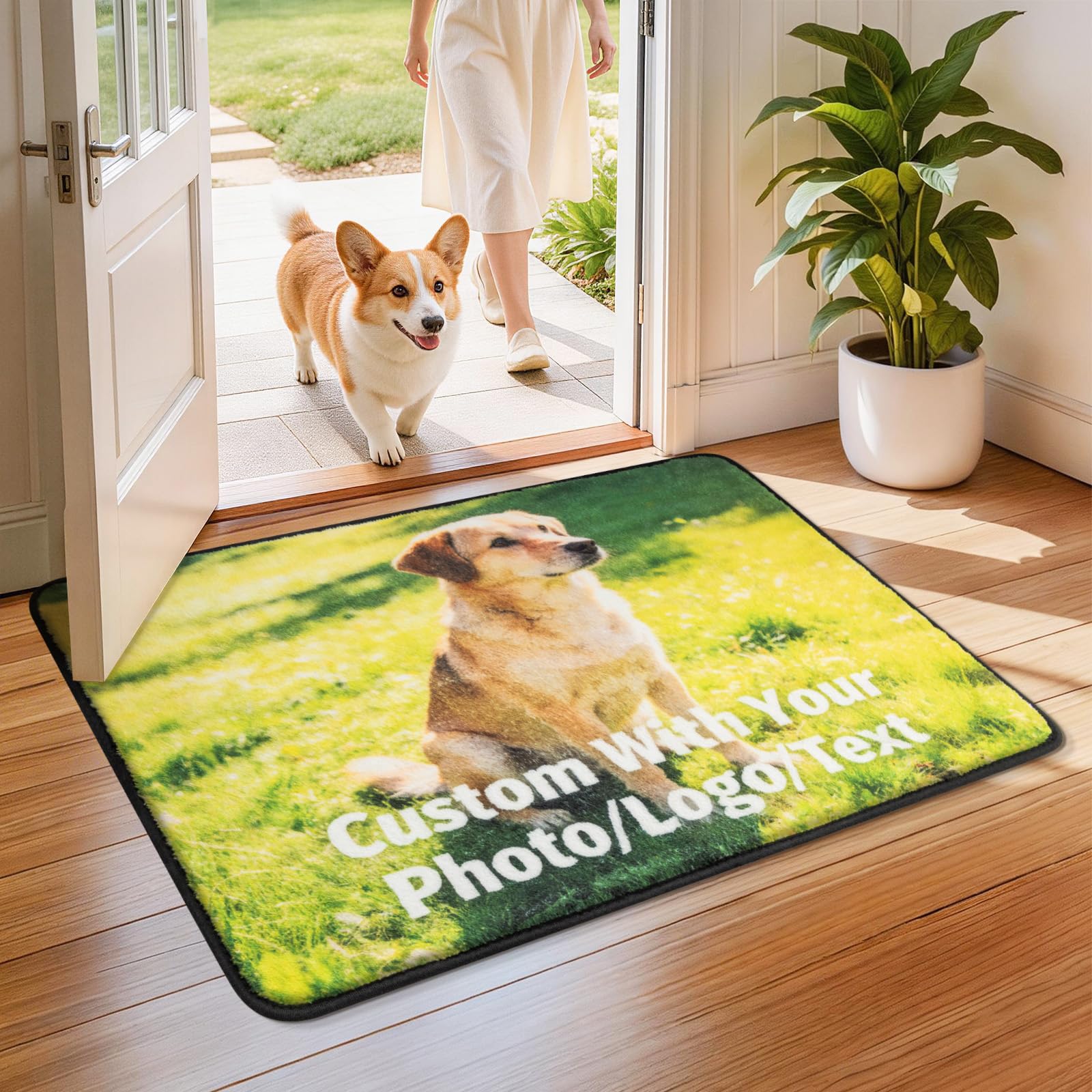Paillasson personnalisé antidérapant et lavable tapis photo extérieur haute résistance