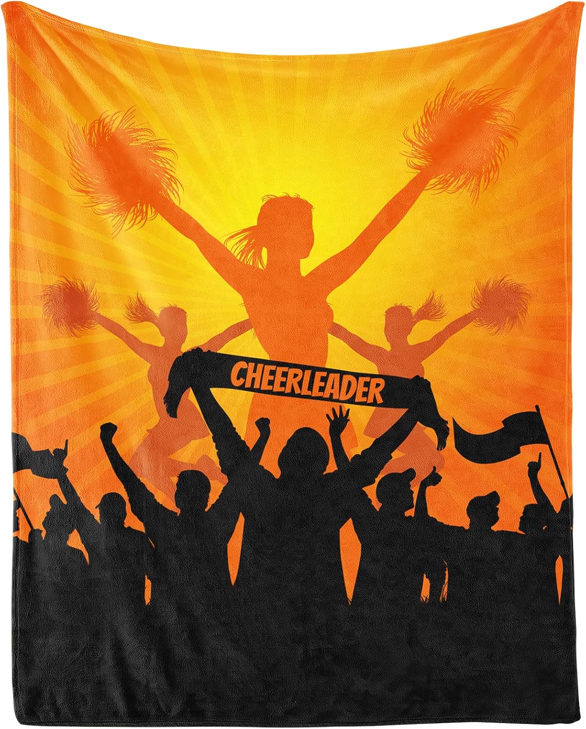 Personalized Cheer Blanket Gifts with Name Text, 60"x80" Cheerleader Throw Blanket for Teens Girls, Lightweight, Soft, Cozy, Warm, Fleece Cheerleading Gift for Bed Couch