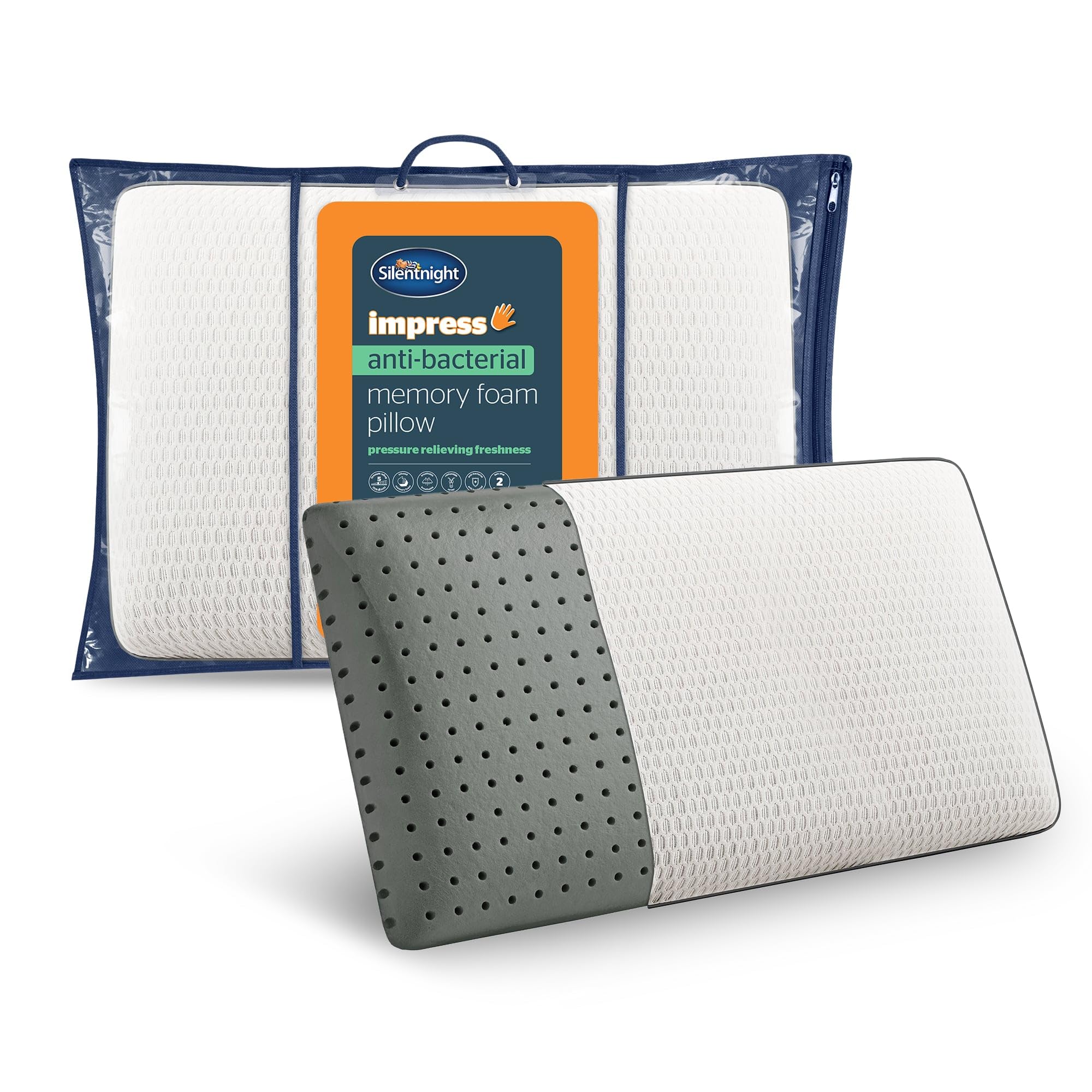 Silentnight Impress Charcoal Memory Foam Pillow