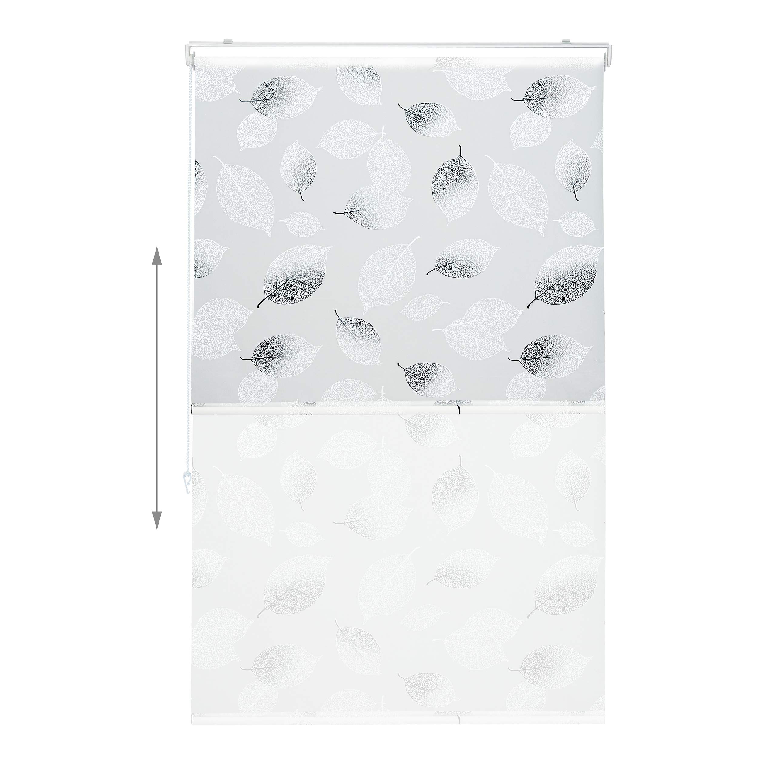Tenda A Rullo Per Doccia Mezza Cassetta Tinta Unita Nera - 100x240 Cm, Materiale PEVA