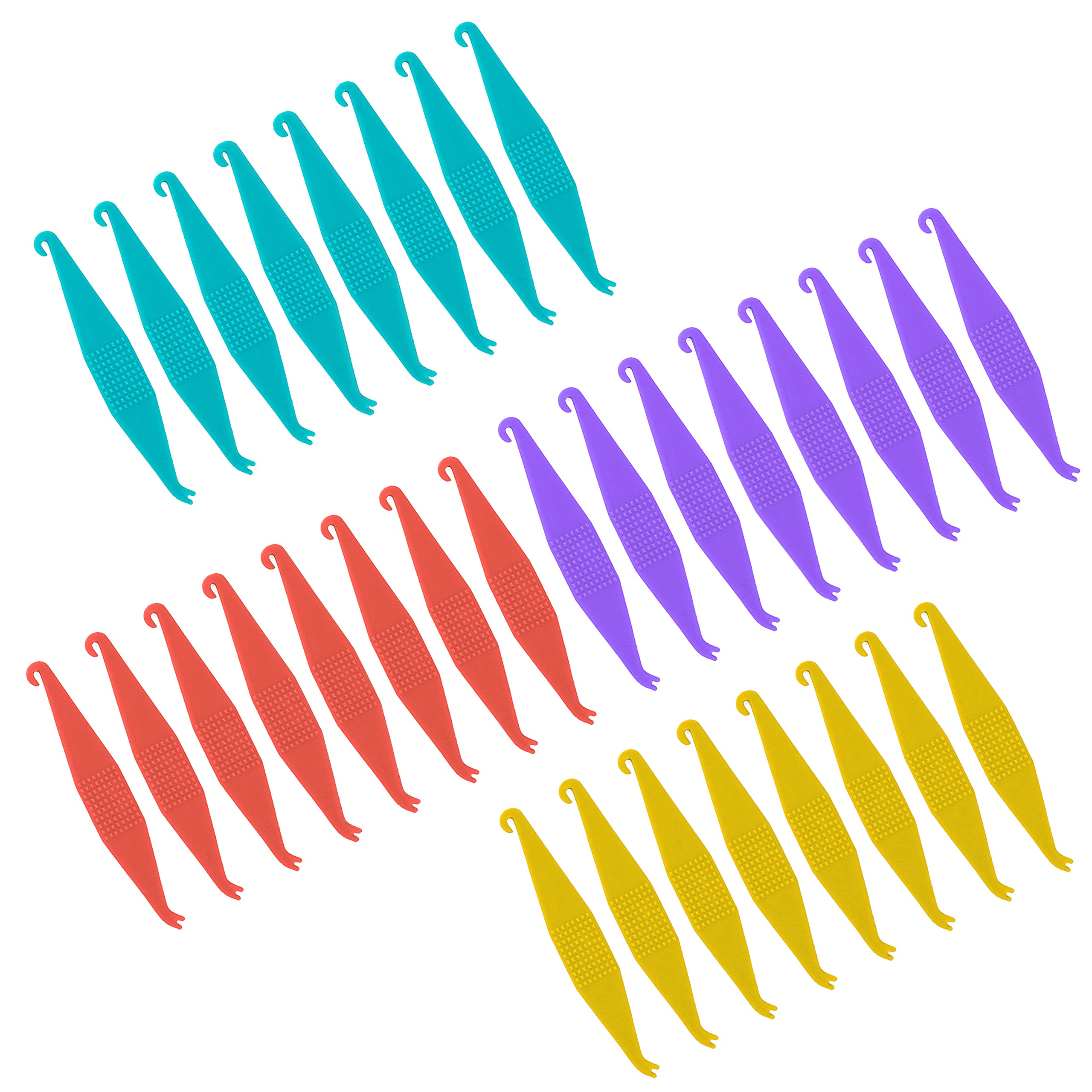 LOVEWEE Dental Elastic Rubber Bands Placers for Braces, 32 PCS Disposable Plastic Orthodontic Elastic Placers Multi-color