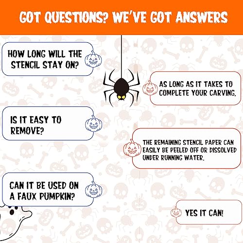Miniatura 7 de Bear Jack-O-Lantern - Plantilla para tallar calabaza  Brillo de oso abundante  Impreso en papel adhesivo Easycarve soluble en agua  Nivel de tallado