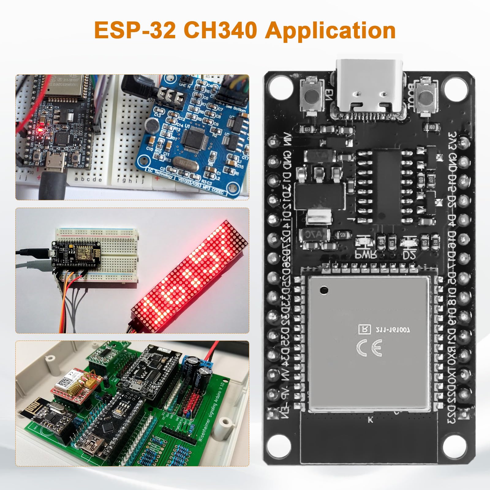 AYWHP 2PCS 30PIN ESP32 NodeMCU Entwicklungsplatine,ESP32 NodeMCU USB C Modul,2.4 GHz WiFi Bluetooth Dual-Cores,mit CH340 Chip,für Arduino AYWHP 2PCS 30PIN ESP32 NodeMCU Entwicklungsplatine,ESP32 NodeMCU USB C Modul,2.4 GHz WiFi Bluetooth Dual-Cores,mit CH340 Chip,für Arduino