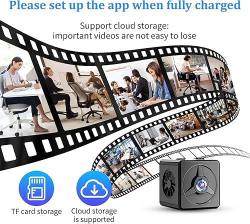 Miniatura 3 de Mini cámara oculta, cámara espía WiFi, 2K HD cámara compacta de tiempo de espera largo con cámara de niñera, cámara de seguridad oculta inalámbrica