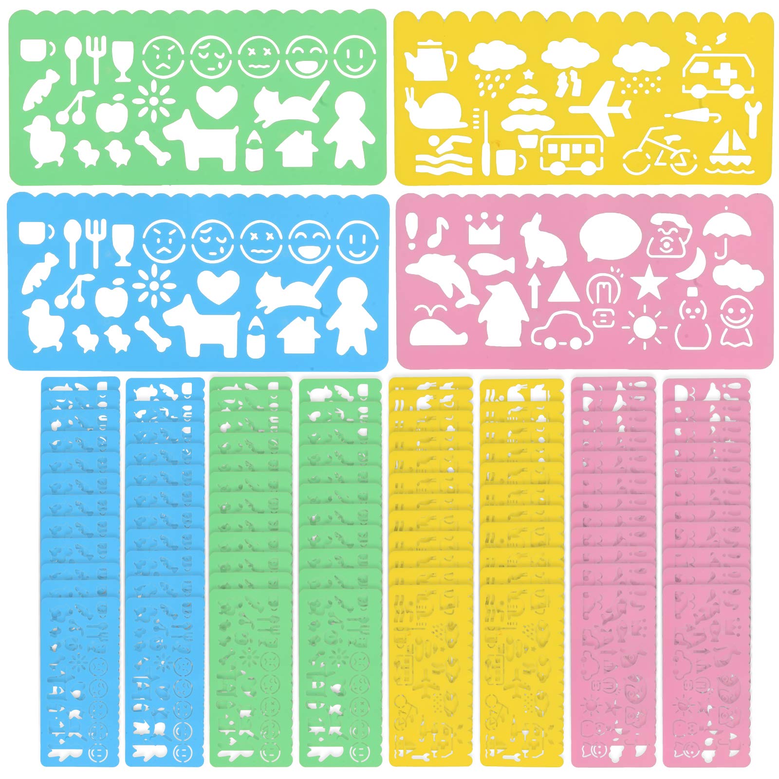 Buy 24 PCS Drawing Stencils Set, 300+Patterns to Draw Imaginative