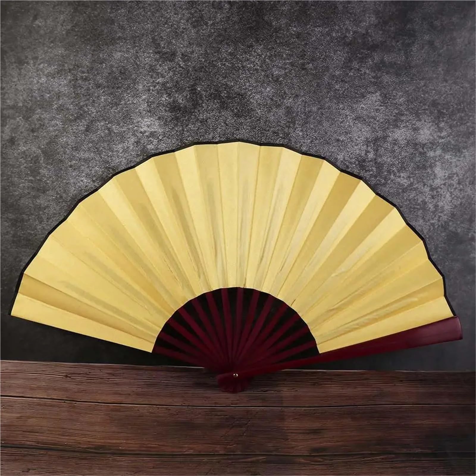 Abanicos plegables hechos a mano, 7 abanicos plegables de seda en blanco para pintura, juego de regalo de manualidades, 10.24 y 12.99 pulgadas, doble cara (10 pulgadas, rojo)