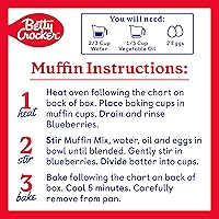 Vista 8 de Betty Crocker - Wild Blueberry Muffin and Quick Bread Mix (muffin de arándanos silvestres y mezcla rápida de pan), 16.9 onzas