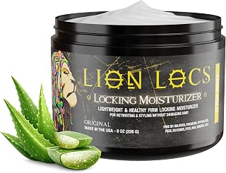 Lion Locs Hair Locking Dreads Moisturizer for Dreadlocks, Locks, Microlocs, Interlocks, Braidlocks, Braids, Fauxlocs, Twistlocks, or Sisterlocks (8oz) (Firm)