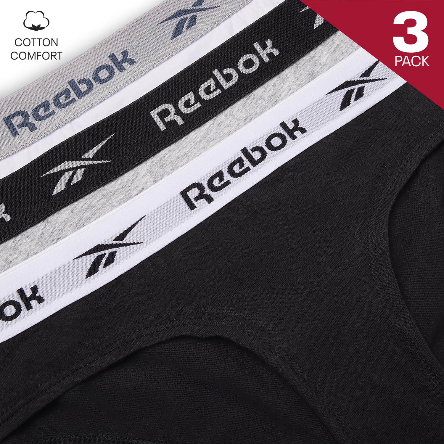 Reebok Carina Capa de Base Inferior Mujer Pack de 3