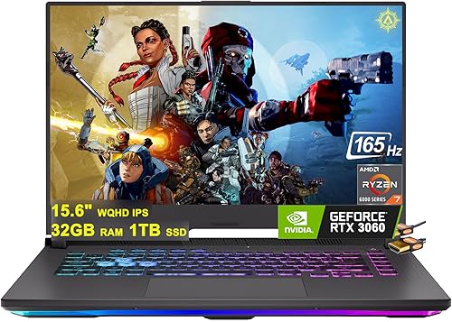 Asus ROG Strix G15 Gaming 15.6pulgadas WQHD IPS 165Hz (100%DCI-P3) AMD Octa-Core Ryzen 7 6800H (Beat i7-11370H) 32GB RAM 1TB SSD GeForce RTX 3060 disponible en Yaxa Mexico
