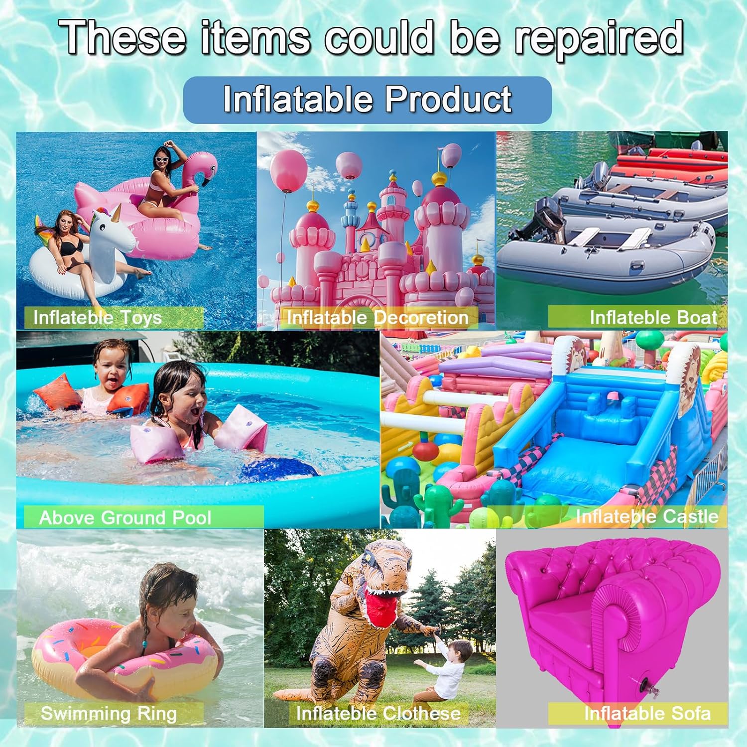 Air Mattress Patch Repair Kit Heavy Duty,3.15in x 7 ft Roll Waterproof TPU Pool Patch Repair Kit for Air Mattress,Pool Floats,Bounce House,Tent,Canvas,Canopys,Tubes Air Bed and Inflatable Toys