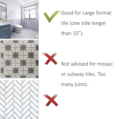 Miniatura 5 de Lechada epoxi para azulejos y piedras, impermeable, manchas, moho, moho, grietas y químicos resistente para suelo y pared, lista para usar, fácil de