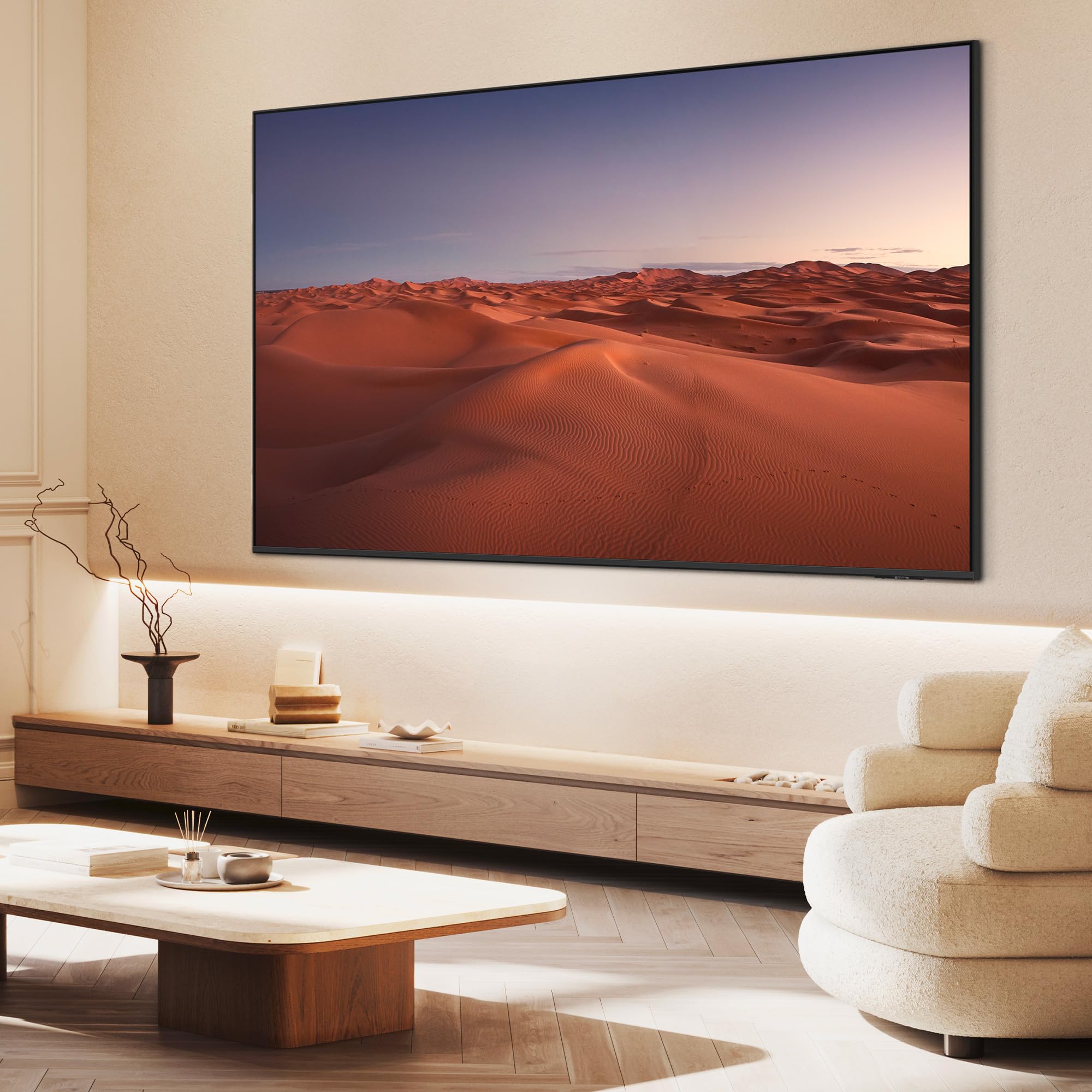 Samsung Smart TV 55'' QE55Q6FAAUXZT QLED 4K, Q4 Lite Processor, Per Cinema e Sport, 4K AI Upscaling, OTS Lite & Adaptive Sound, Metal Stream Design, Vision AI, PACCHETTO INTRATTENIMENTO, 2025