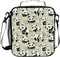 Vista 9 de MNSRUU Lunch Bags for Boys Girls, Wolf Reusable Insulated Lunch Box Thermal Meal Tote Kit, Cooler Bag Organizer with Adjustable Shoulder Strap