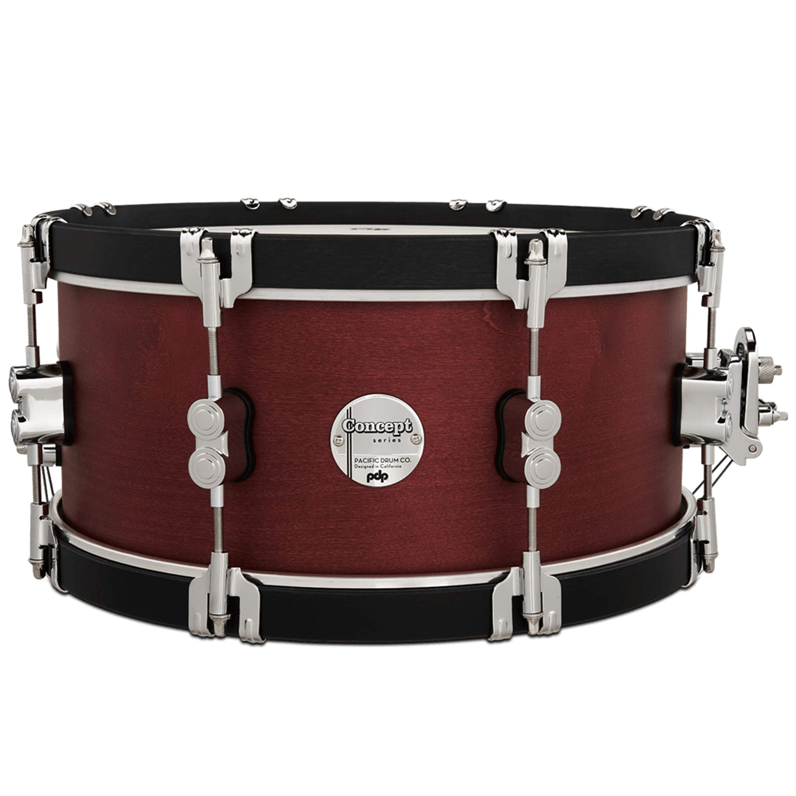 Pacific Drums& Percussion Add-Ons PDP Concept Classic, 6.5x14, Ox Blood/Ebony Hoops Snare Drum (PDCC6514SSOE)