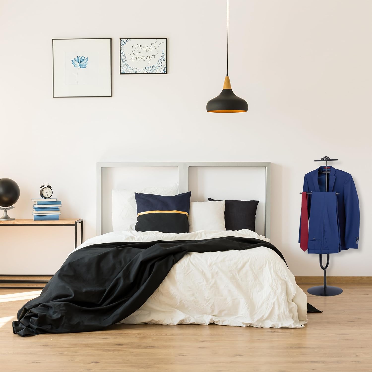 Elegant Black Valet Stand