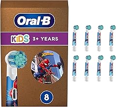Oral-B Disney Marvel Pro Kids Spiderman Replacement Brush Heads - Set of 8 Genuine Round Heads - Soft Tips Compatible with Pro Oral B Electric Brushes, Designed for Ages 3 Years Old