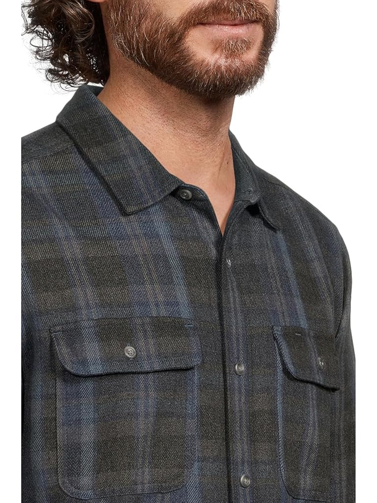 Navy Prana Westbrook Flannel Shirt