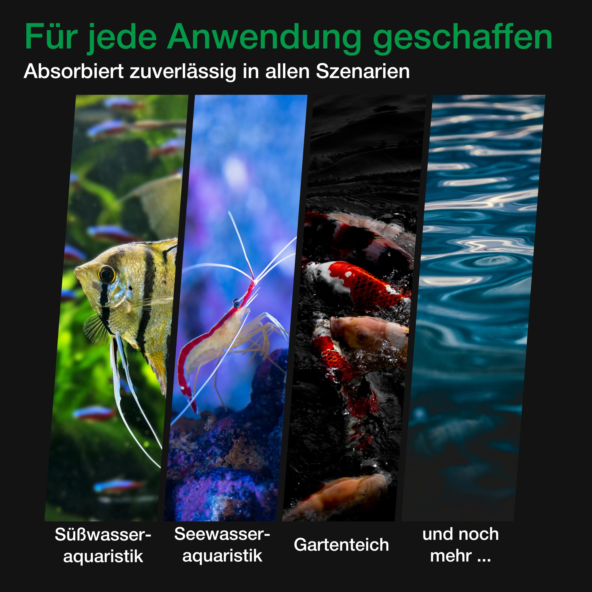 Wagner Green Aktivkohle Pellets inkl. Netzbeutel 1 kg, Filterkohle für die Filterung für Aquarium oder Teichfilter