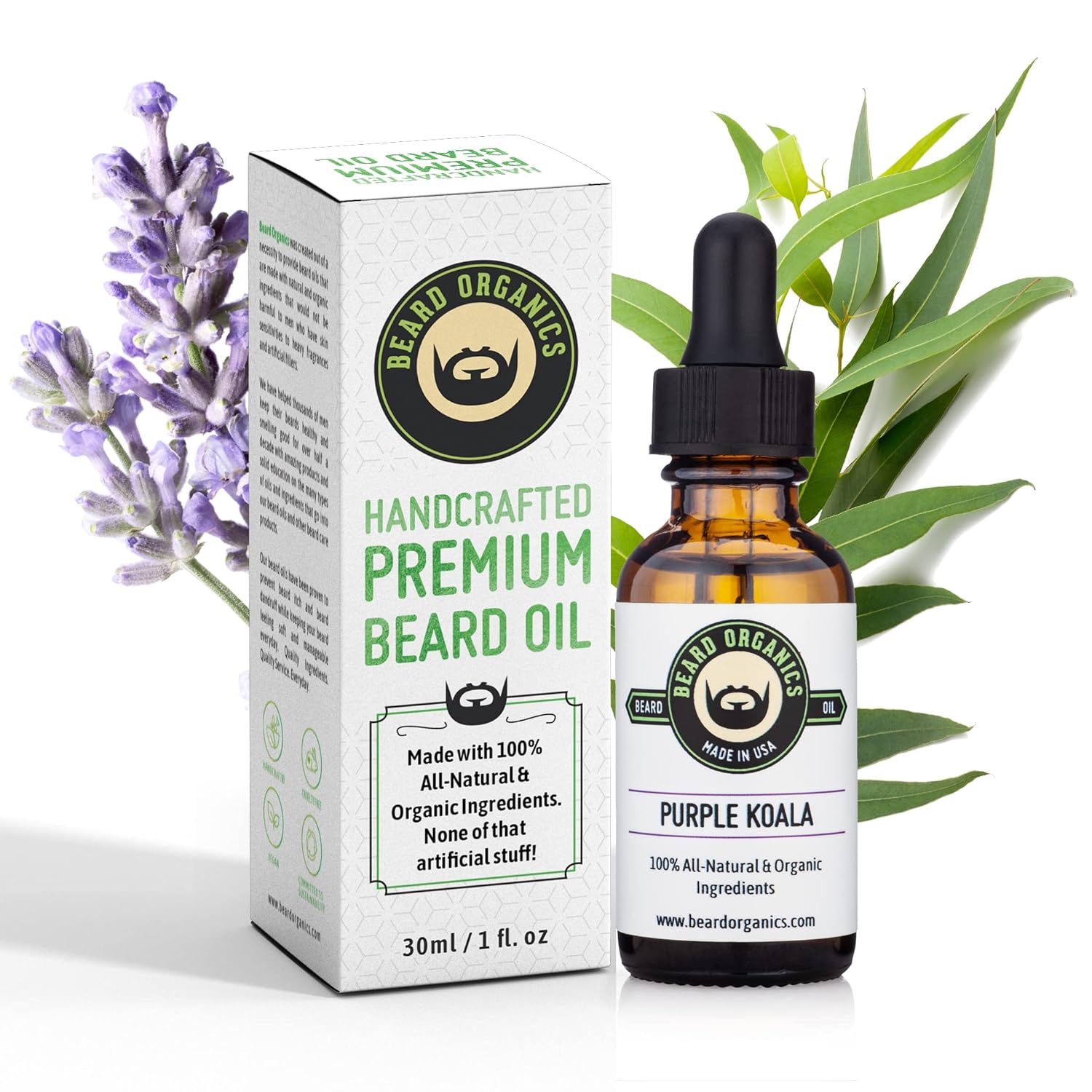 Beard Organics Purple Koala Beard Oil | Eucalyptus & Lavender