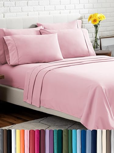 Bare Home Juego de sábanas Queen, juego de 6 piezas, sábanas de lujo para hotel, ultra suaves, con bolsillos profundos, ajuste fácil, sábanas