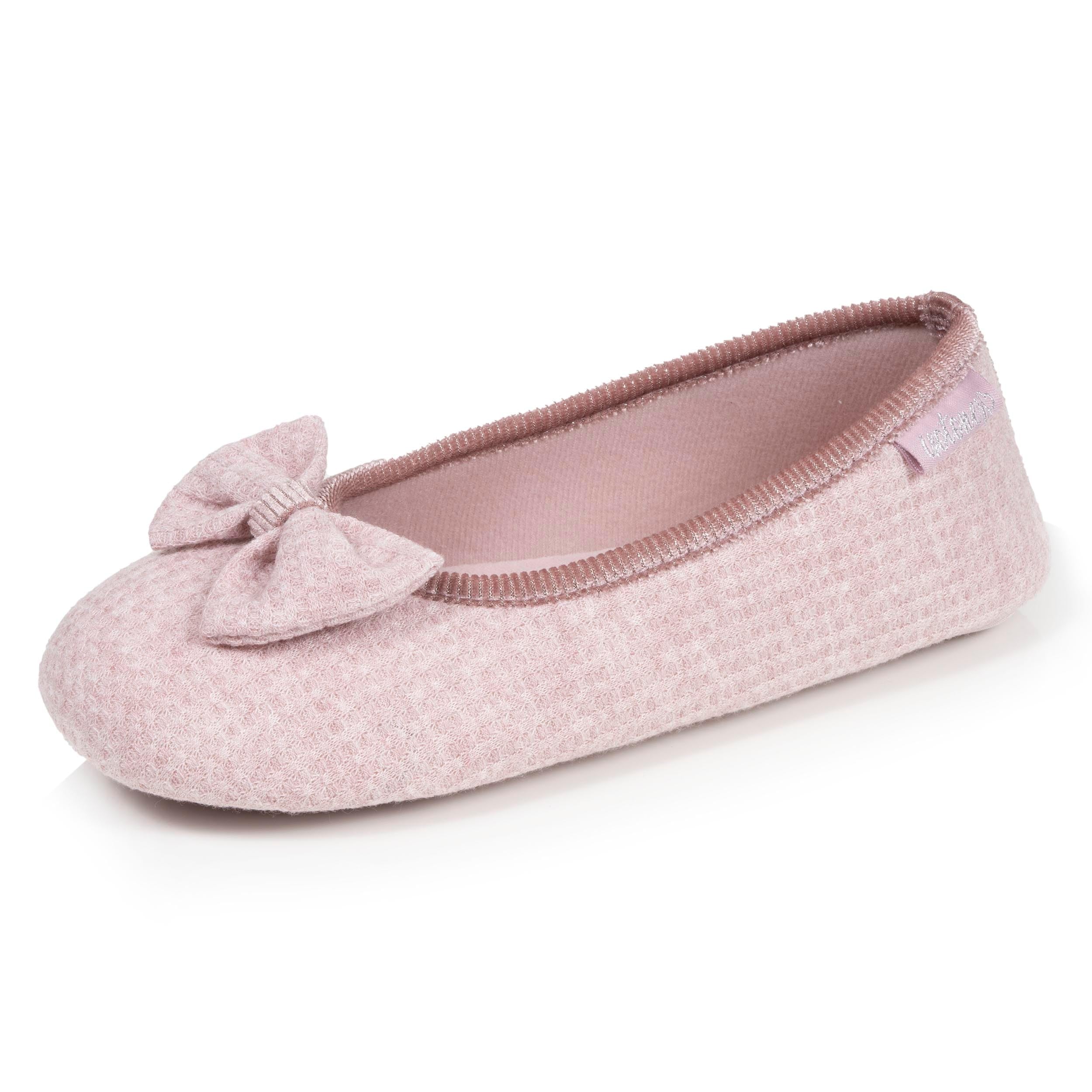 Isotoner Chaussons femmes Chaussons extra-light pantoufles Ballerines femme maille nid d'abeille, semelle gomme antidérapante; blush