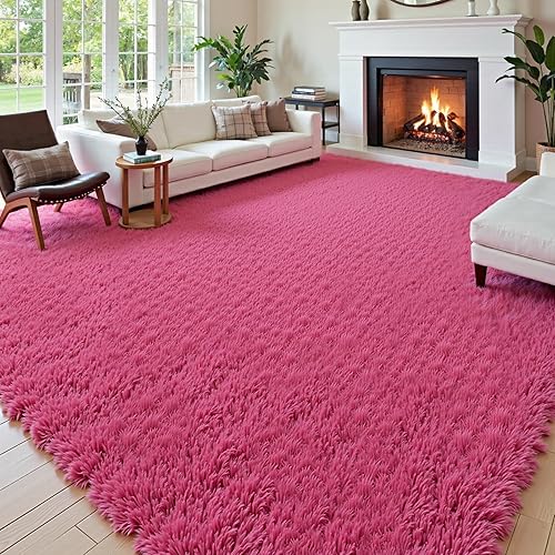 Miniatura 110 de Tapetes para sala de 6 x 9, tapetes de pelo largo grandes y suaves, tapete de área afelpado para dormitorio, decoración estética del hogar para Gris